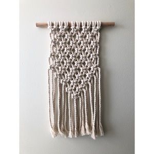 Small Macrame Wall Hanging Boho Decor